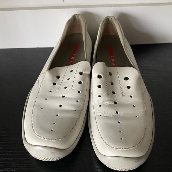 Prada Off White Loafers - Picture 1 of 6